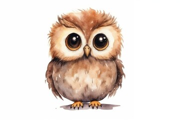 Naklejka premium Owl cartoon animal bird.