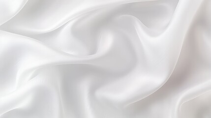 Obraz premium Soft and Smooth White Nonwoven Fabric Texture with Delicate Waves and Creases Ideal for Background and Design Projects