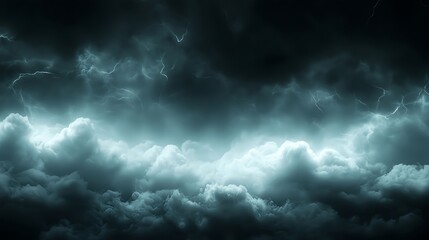 Obraz premium Dark Moody Night Sky with Clouds and Stars