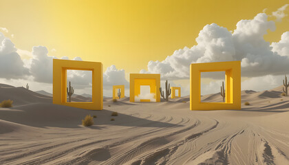 the yellow square portals.