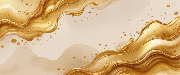 Fototapeta premium Gold watercolor smooth background