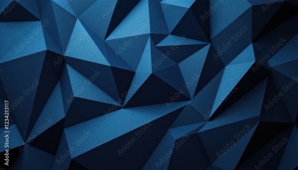 Poster geometric blue abstract background with triangular patterns