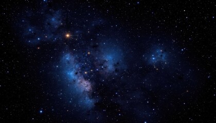 Obraz premium Stunning deep space view of star-studded night sky with nebulae and constellations