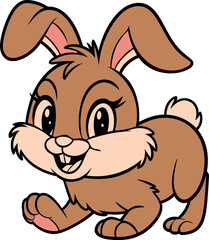 cute rabbits vector illustration