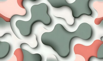 Abstract pastel shapes background, fluid design, website banner