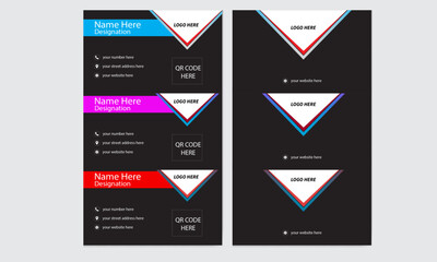 Creative and modern business card design with color variation 