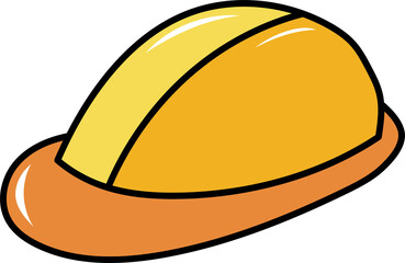 Cartoon Construction Hard Hat Illustration