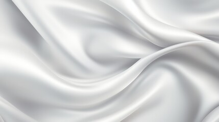Obraz premium Luxurious White Silk Fabric Texture Showing Soft and Smooth Drapery Ideal for Elegant Backgrounds and Fashion Design Projects