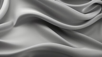 Obraz premium Soft Gray Fleece Fabric with Crumpled and Wavy Texture, Perfect for Textiles, Fashion, Upholstery, and Artistic Backgrounds