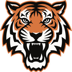 tiger logo design and vector