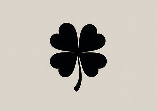 black four leaf clover icon simple web design vector element mobile