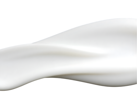 Abstract fluid white shape flowing isolated on transparent background  - Powered by Adobe