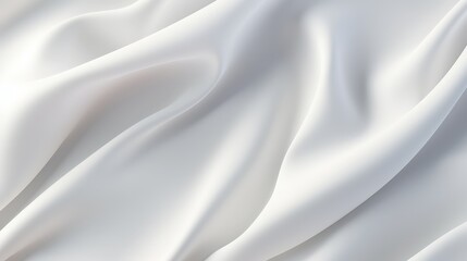 Obraz premium Abstract Composition of Soft White Fabric Texture with Gentle Drapes and Fluid Movement Perfect for Backgrounds and Creative Design Applications