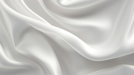 Fototapeta premium Soft Abstract White Fabric Texture with Elegant Drapery and Fluid Motion Captured in a Gentle and Serene Composition