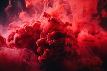 Red beautiful mist abstract background