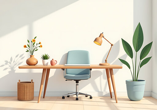 desk abundant free space springtime seasons air renewal new beginnings nearby