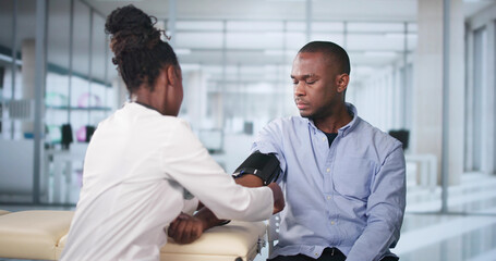 African Man Blood Pressure Hypertension Check