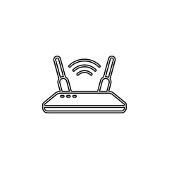 router icon isolated icon, modem outline vector icon with editable stroke