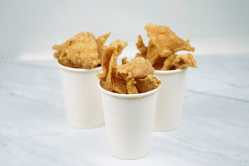 Image of crispy fried chicken skin