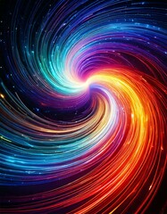 Fototapeta premium vortex of glowing neon colors, abstract energy 