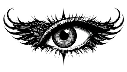 Fototapeta premium Close-Up of Human Eye Hand -made 