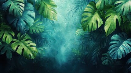 Lush Tropical Paradise: A Serene Escape into Verdant Foliage