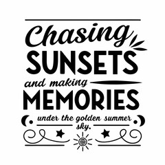 summer sunsets typography t-shirt design