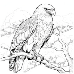 vector illustration of an eagle