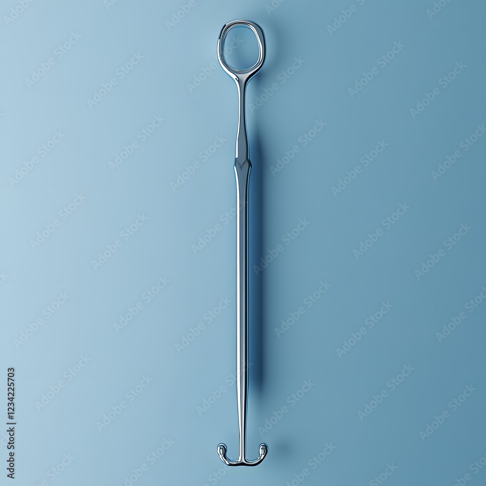 Poster sterile surgical navigation system isolated on a minimalist background used to guide instruments wit