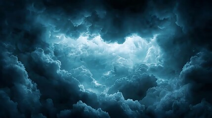 Naklejka premium Dark Stormy Cloudscape at Night