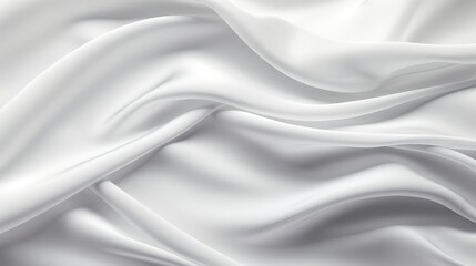 Naklejka premium Close-Up of Elegant White Fabric with Smooth Texture and Subtle Light Reflections, Perfect for Various Design and Background Applications