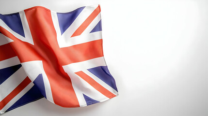 UK flag waving, white background, patriotism, website banner