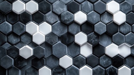 Geometric hexagonal pattern design, perfect for medical, tech, or scientific them