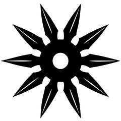 Ninja suriken silhouette