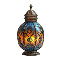 3d Arabic Latern on Isolated Background