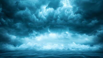 Obraz premium Dark Stormy Sea Under Heavy Clouds