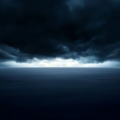 Obraz premium Dark Stormy Sea Under Heavy Clouds