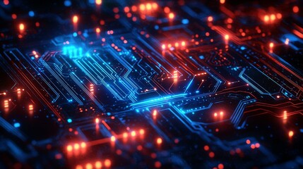 Fototapeta premium Exploring the Intricacies of Circuitry A Visual Journey