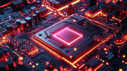 Fototapeta premium Exploring the Intricacies of Modern Microchips