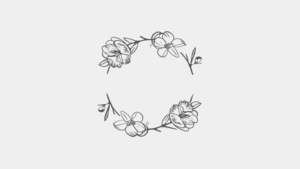 Elegant Wedding Planning Logo with Floral Wreath Design