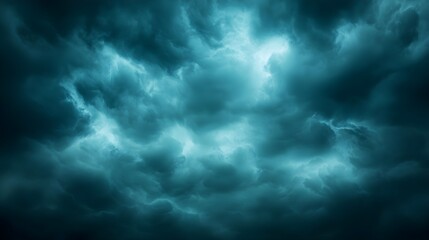 Obraz premium Dark Teal Storm Cloudscape