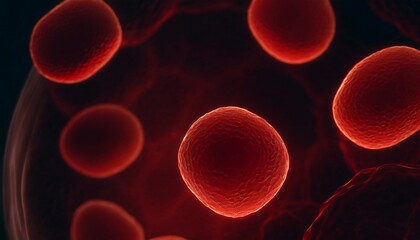 3D Red blood cells in depth in human body