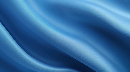 Smooth Blue Polyester Fabric Texture Close-Up Highlighting Subtle Light and Shadow Play on a Soft Surface for Home Decor and Fashion Design