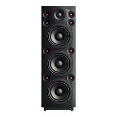 Fototapeta premium PNG Tower Speaker Against Transparent Background for Audio Equipment Marketing, Home Entertainment, or Technology Design Projects