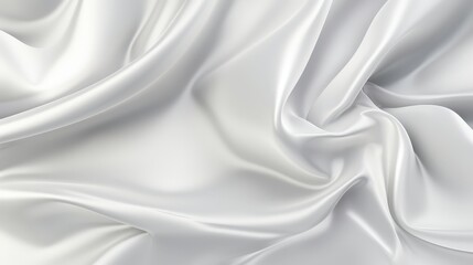 Obraz premium Luxurious White and Gray Satin Texture, Ideal for Backgrounds, Drapery, Fashion, and Elegant Designs for Creative Projects and Graphic Use