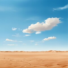 Desert Landscape Under a Blue Sky