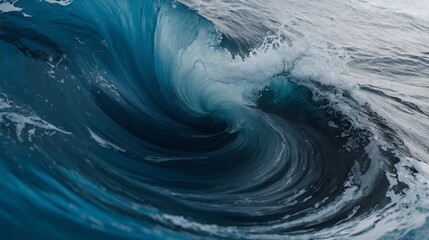 A Majestic and Majestically Swirling Ocean Wave Wonderfully Captured in Motion and Beauty