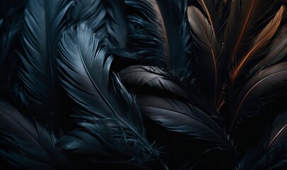 Elegant Dark Feather Textures That Are Perfect for Creating Unique Artistic and Stylish Designs