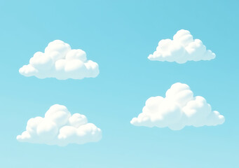 soft white clouds clear blue background perfect visual