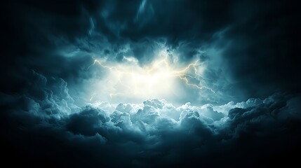 Obraz premium Dramatic Dark Cloudscape with Bright